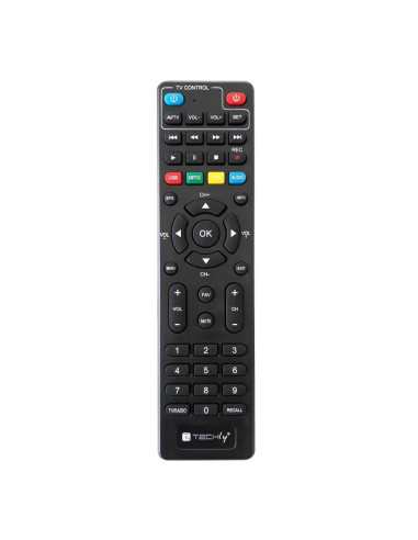 Decoder Ricevitore Digitale Terrestre DVB-T/T2 H.265 HEVC 10bit con Display e Telecomando Universale 2 in 1
