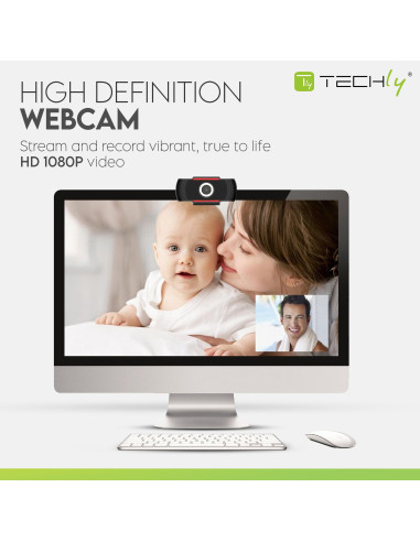 Webcam USB full HD 1080p con Riduzione del Rumore e Auto Focus