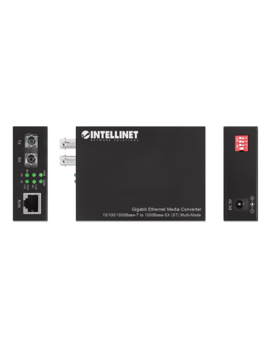 Media Converter Gigabit Ethernet Fibra ST Multimodale