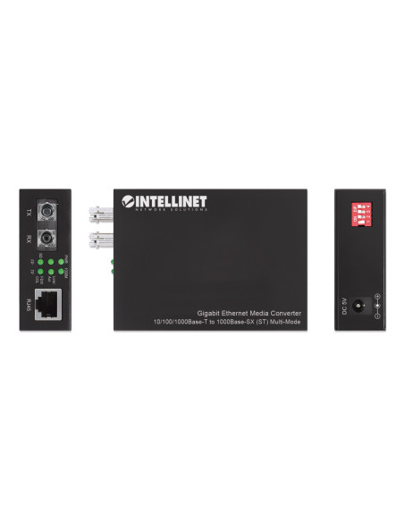 Media Converter Gigabit Ethernet Fibra ST Multimodale