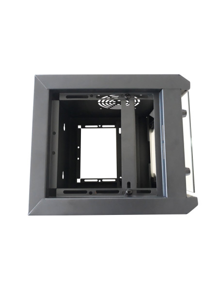 Armadio Rack 10'' a Muro 9 Unit&agrave Pannelli Asportabili Nero