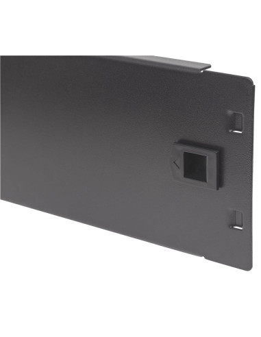 Pannello Cieco Toolless a Clip per Armadi Rack 19'' 2U Nero