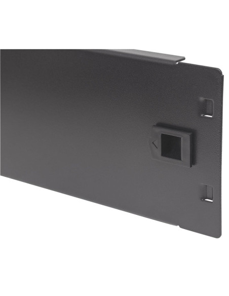 Pannello Cieco Toolless a Clip per Armadi Rack 19'' 2U Nero