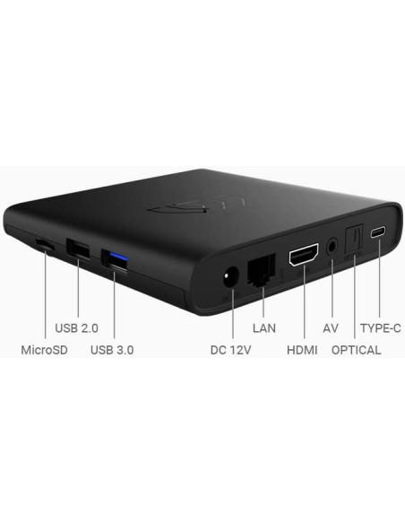 Decoder Smart AndroidTV BoxQ Google 4K Dolby con Dongle DVBT2