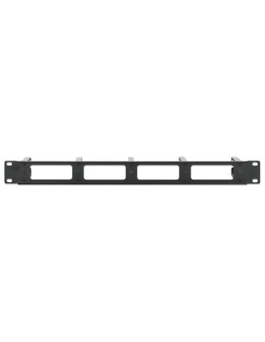 Pannello Passacavi 19'' 5 Anelli in Plastica 1U Nero