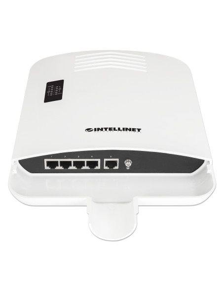 Switch Gigabit 5 porte PoE Passante / Extender 4 porte PoE+ per Esterno