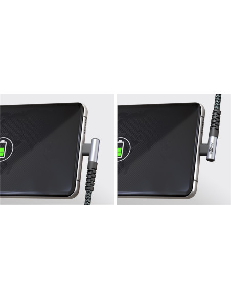 Cavo USB-C&trade Maschio Angolato a USB-C&trade Dritto 0