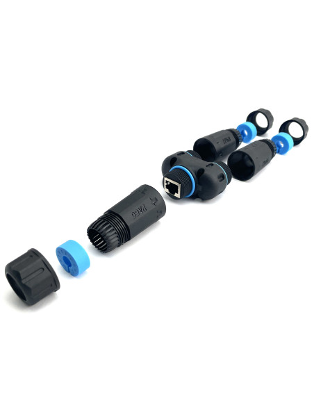 Connettore Adattatore Cat.6 RJ45 1F/2F Configurazione 1:1 Impermeabile IP68