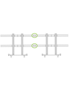 Kit Staffe di Giunzione per Supporto Video Wall da Pavimento ICA-TR4VW