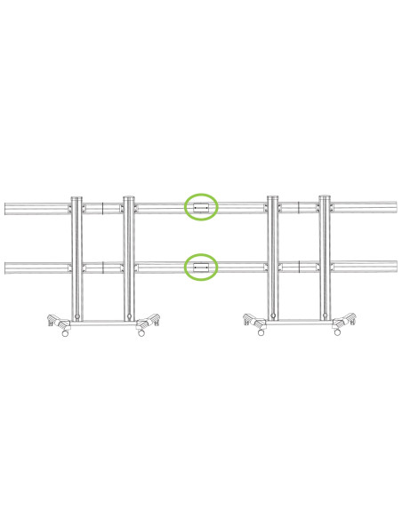 Kit Staffe di Giunzione per Supporto Video Wall da Pavimento ICA-TR4VW