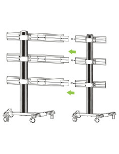 Kit Staffe e Braccio di Giunzione per Supporto Video Wall da Pavimento