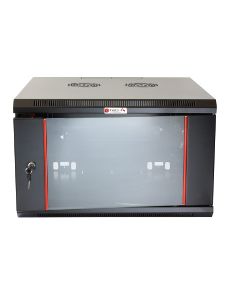 Armadio Rack 19'' a muro 12 unit&agrave sezione unica prof. 450mm Nero