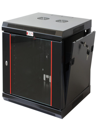 Armadio Rack 19'' a muro 15 unit&agrave sezione unica prof. 600mm Nero