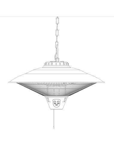 Riscaldatore Radiante da Soffitto per Interno Esterno IP34 2100W
