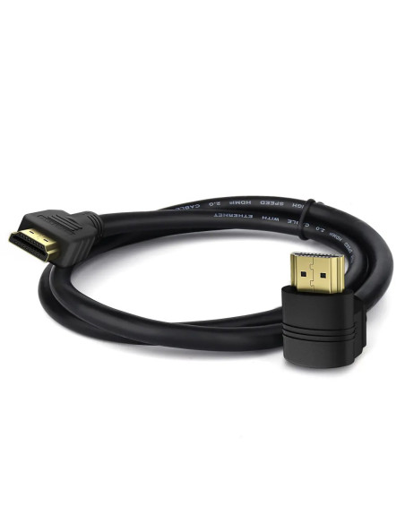 Cavo HDMI&trade High Speed con Ethernet A/A M/M Angolato 90&deg 1m