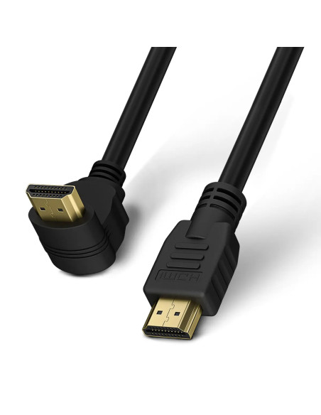 Cavo HDMI&trade High Speed con Ethernet A/A M/M Angolato 90&deg 2m