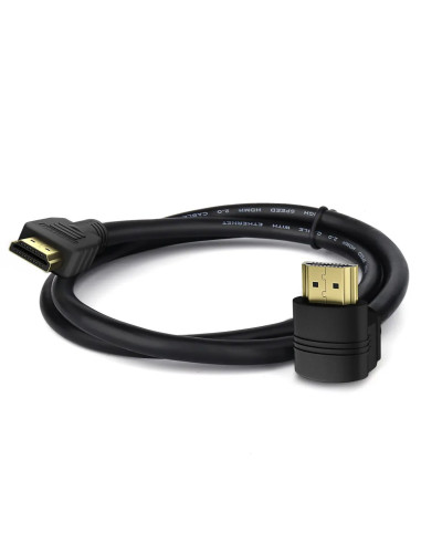Cavo HDMI&trade High Speed con Ethernet A/A M/M Angolato 90&deg 2m