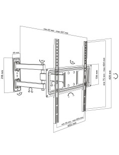 Supporto a Muro per TV LED LCD 32-55'' Full-Motion 2