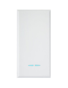 WHITEK S44 Deviatore Tasto con Gemma 1P 16AX Illuminabile 1 Modulo Bianco Opaco