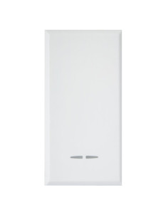 WHITEK S44 Pulsante Tasto con Gemma N.A. 1P 10A Illuminabile 1 Modulo Bianco Opaco 2