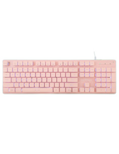 Tastiera Gaming USB 104 Tasti con Retroilluminazione LED Rosa