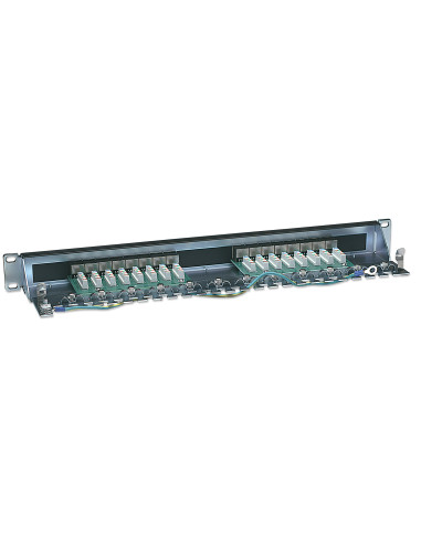Pannello patch STP 16 posti RJ45 cat. 6