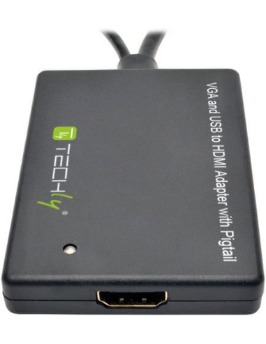Adattatore Convertitore VGA a HDMI con Supporto Audio via USB