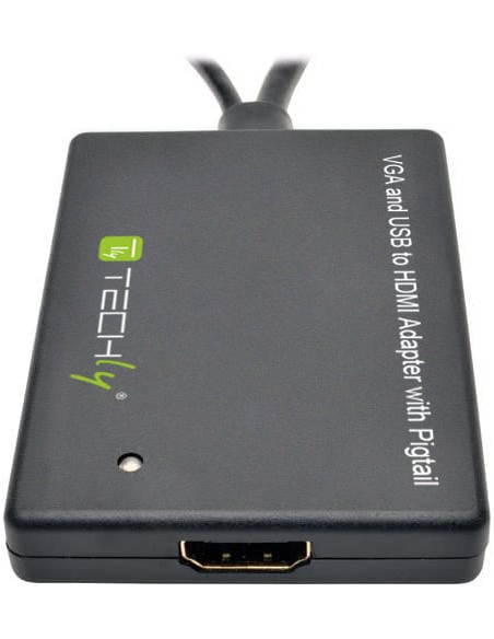 Adattatore Convertitore VGA a HDMI con Supporto Audio via USB