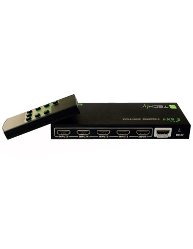 Switch HDMI 5 IN 1 OUT con Telecomando 4K UHD 3D