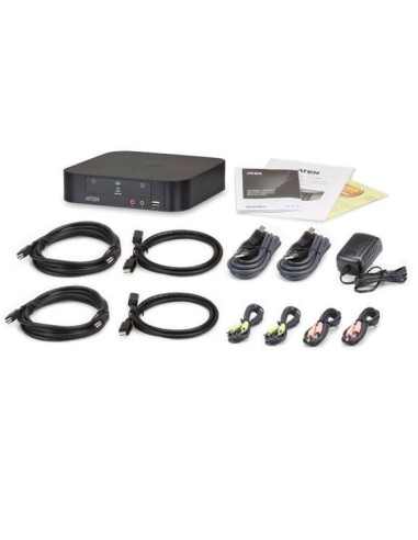 Switch KVMP per doppio schermo Mini DisplayPort (ThunderBolt) 2 USB