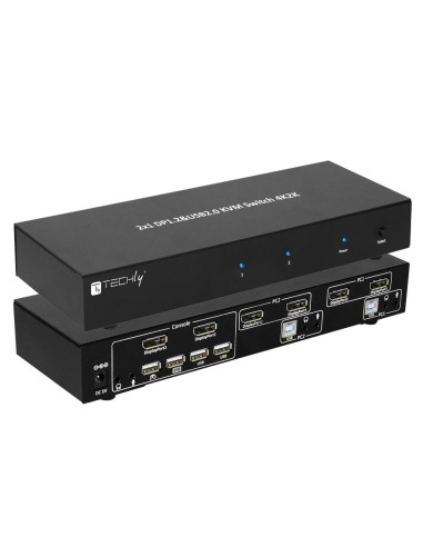 Switch KVM 2 porte DisplayPort1.2 per doppio Monitor