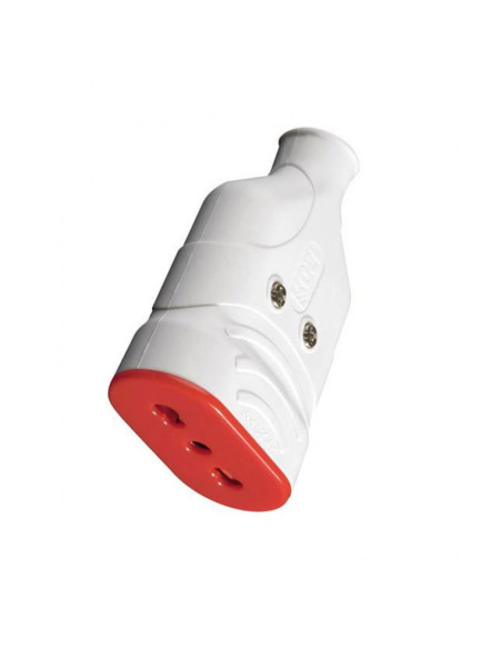 Presa Mobile in Gomma 10/16A 250V Bianco