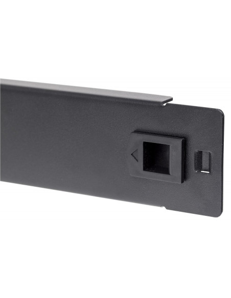 Pannello Cieco Toolless a Clip per Armadi Rack 19'' 1U Nero