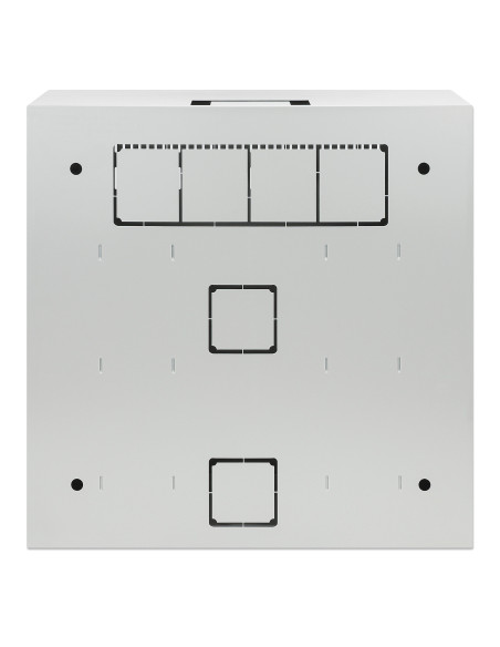 Armadio 19'' a muro a basso profilo con montanti orizzontali 4U e verticali 2U