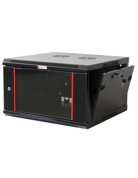 Armadio Rack 19'' a muro 12 unit&agrave sezione unica prof. 450mm Nero