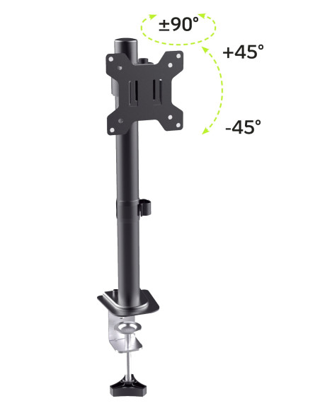 Supporto da Scrivania con Morsetto per Monitor 13-32'' Braccio Corto Inclinabile