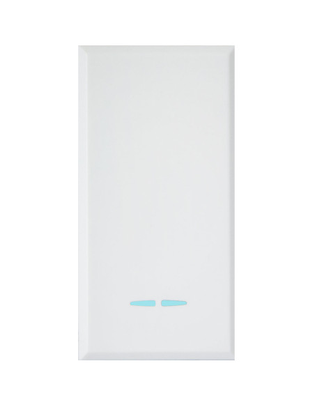 WHITEK S44 Deviatore Tasto con Gemma 1P 16AX Illuminabile 1 Modulo Bianco Opaco