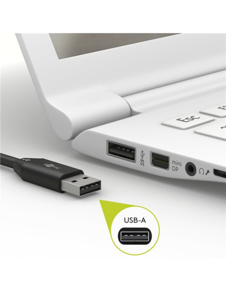 Cavo USB 2.0 Spiralato A maschio/microB 5 pin maschio 1m Nero