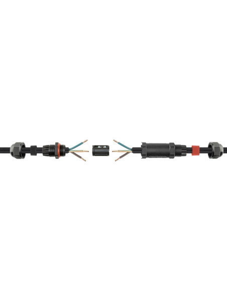 Connettore Elettrico Impermeabile per Cavo IP68 da Esterno Lunghezza 7.5 cm