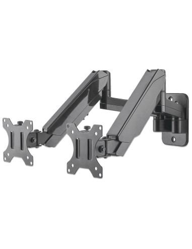 Staffa a Muro con Molla a Gas per due Monitor 17-32''