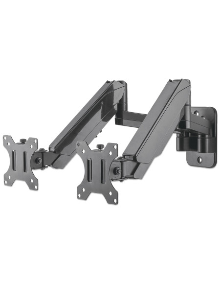 Staffa a Muro con Molla a Gas per due Monitor 17-32''