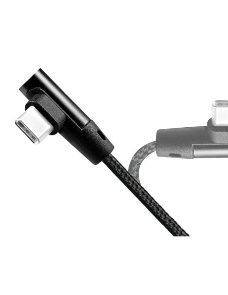 Cavo USB Micro-B Maschio Angolato/USB-A Maschio Dritto 1m Nero