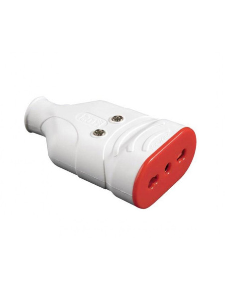 Presa Mobile in Gomma 10/16A 250V Bianco