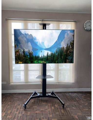 Supporto da Pavimento con Mensola TV/LED/LCD 37''-70'' Nero