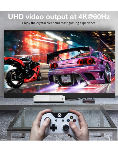Switch HDMI 2.0b 5in 1out 4K HDR HDCP2.2 con Telecomando