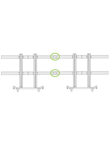Kit Staffe di Giunzione per Supporto Video Wall da Pavimento ICA-TR4VW