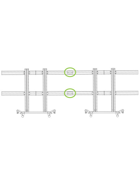 Kit Staffe di Giunzione per Supporto Video Wall da Pavimento ICA-TR4VW