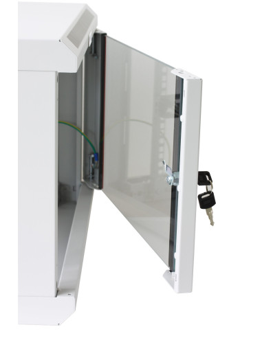 Armadio Rack 19'' a muro 9 unit&agrave sezione unica prof. 450mm Grigio