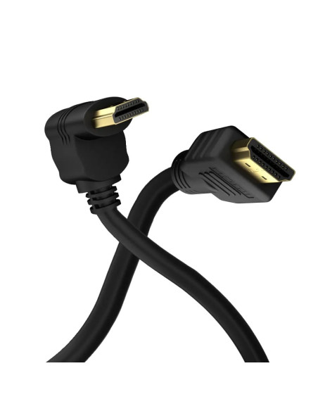 Cavo HDMI&trade High Speed con Ethernet A/A M/M Angolato 90&deg 2m