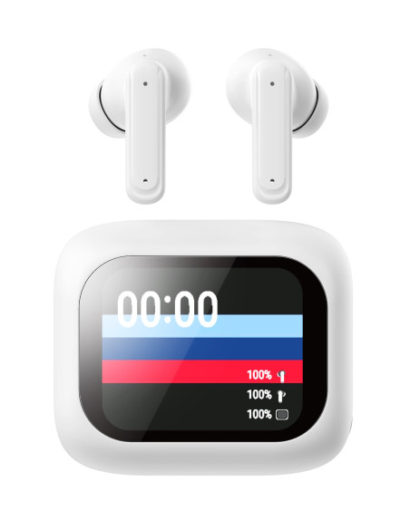 Cuffie Auricolari Bluetooth con Custodia Smart Touch Screen LCD Cancellazione Attiva del Rumore ANC